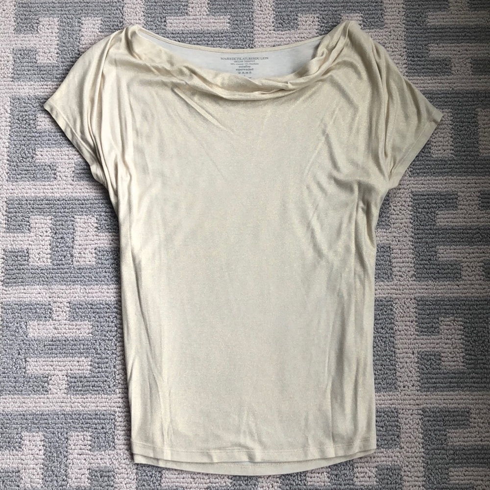 Majestic Filatures Du Lion gold t-shirt